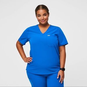 #2 - FIGS Royal Blue - Catarina Scrub Top